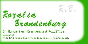 rozalia brandenburg business card
